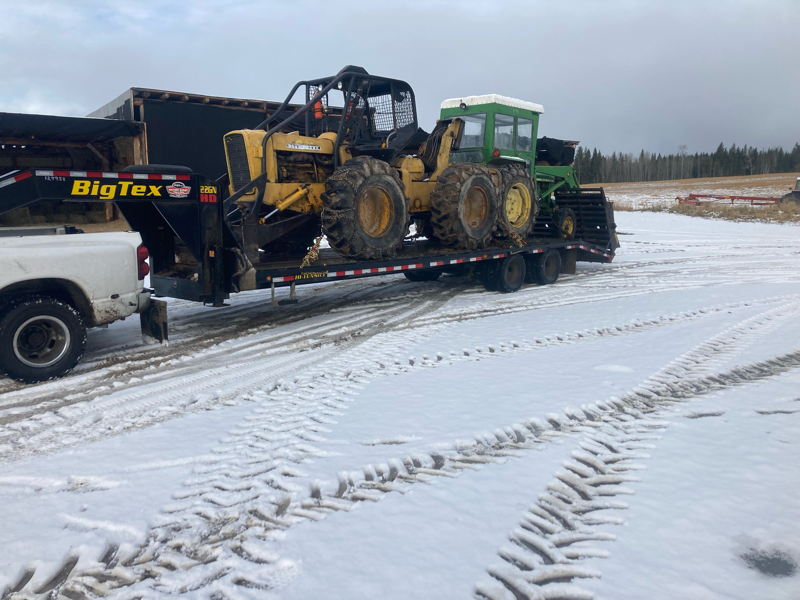 Equipment haul in winter